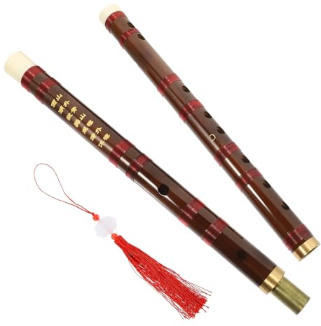 SOLUSTRE Flauta de Bambú C Afinación Clave C para Principiantes, Instrumento de Viento Tradicional Chino, Flauta Travesera de Estilo Antiguo, Superficie Lisa sin Rebabas, Adecuado Adultos,