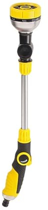 BLWOTMOR Bacchetta di Irrigazione per Piante Irrigatore Spruzzatore Estensibile con Otto modalità di Spruzzo Impugnatura Ergonomica Adatta per Giardinaggio Ort, Giallo