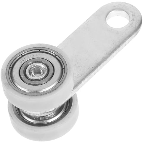VINTORKY Ensemble de Chariot pour Porte Coulissante en Acier Double Roulement, Trou de Vis 8mm, Résistance aux Chocs, Remplacement pour Porte Jusqu'à 50kg