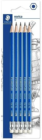 STAEDTLER Norica Eraser Tipped Pencil (Pack of 5)