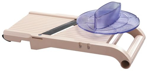 Mandoline Japonaise Jumbo Premium – Épaisseur Réglable 0,5 à 9 mm – Lame Lisse Ultra Précise – Pied Antidérapant et Poussoir Ergonomique