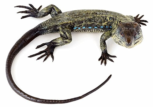 Kunst & Ambiente - Wiener Bronze Figur - Echse - Leguan - Reptil - authentische Tierstatue - Handbemalt - Deko Skulptur - Kunst online kaufen - Sammlerstück - Wohndeko für Innen