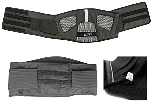 Nierengurt Motorrad Dynamic Breit Damen Herren Jugendliche Gefüttert Klettverschluss Stütze - schwarz - XXL 140cm