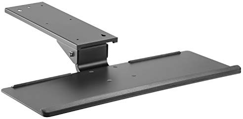 RICOO Supporto tastiera PC CZ0300 Estraibile Scorrevole Staffa sotto tavolo Per keyboard computer Montaggio inclinabile Girevole Gel-Pad Nero
