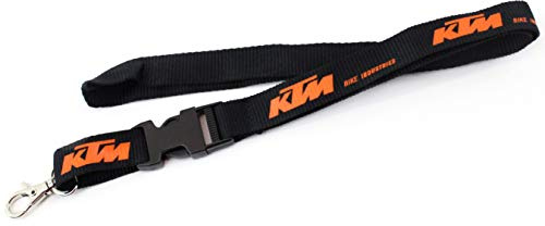 KTM Schlüsselband, Lanyard - Schwarz, Orange mit Clip und Karabiner, 10 stuck