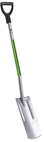 Drainagespaten Kanalspaten Gartenspaten Spaten Rund Stahlstiel Feldspaten Grabspaten gehärteter Stahl 123cm Bauschaufel