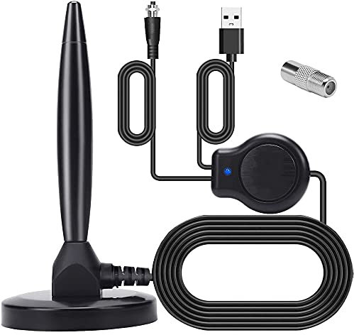 Fasizi Antena de TV con amplificador digital 1080P HDTV 4K amplificada para interiores