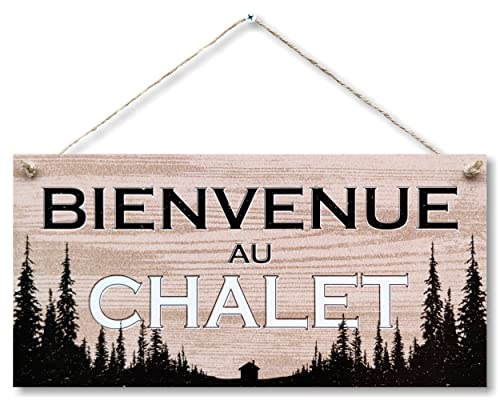 CARISPIBET Benvenuti a Chalet insegne decorative poster per la casa decorazione di interni 15 x 30 cm