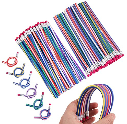 80 Piezas Lápices Flexible Lapiz Mágicos, Flexible Lapiceros Multicolor Lápices Flexibles para Niños Regalo Niños de Fiesta Cumpleaños