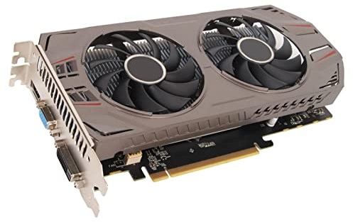 Carte Graphique GTX 750 Ti, Carte Vidéo de Jeu 2 Go GDDR5 128 Bits avec Double Ventilateur de Refroidissement, PCI Express 3.0, HDMI, DVI D, VGA, Carte Graphique GPU pour