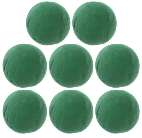 8 Stück Steckschwamm Kugel Klein - 9cm Runde Blumensteckschaum Für Hochzeit, Zuhause, Hotel - Floristenschaum Für DIY Blumenarrangements