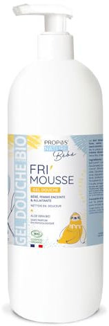 Gel Douche Bio Fri'mousse - Bébé, enfants, femmes enceintes - fabriqué en France - 500ml - Propos'Nature