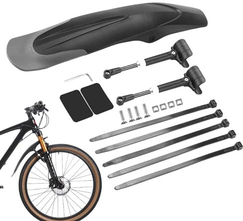 Pomurom Fahrrad Schutzblech Set, Verstellbare Fahrrad Schutzblech Vorne, Fahrradschutzblech MTB Mountainbike Rennrad Kotflügel Steckschutzblech für 26/27,5/29 Zoll Räder