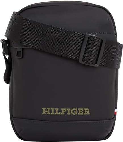 Tommy Hilfiger Herren Umhängetasche Monotype Mini Reporter Klein, Schwarz (Black), Einheitsgröße
