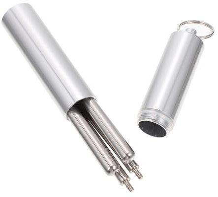 SHOWERORO 1 Set faltbare Essstäbchen Reiseutensilien mit Koffer Camping Essstäbchen Tragbares Utensilienetui Reise Camping Besteck Wiederverwendbar Metall Essstäbchen 304 Edelstahl Student Koreanisch
