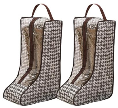 2 Stück Stiefeltasche für Kurze Reitstiefel, Tragbare staubdichte SchuhtascheLange Stiefel Aufbewahrungstaschen Wasserdichter Reißverschluss-Stiefel-Organizer für die Reise (Lang + Lang)