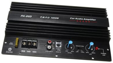 Uonlytech 12v Auto Verstärker Für Basslautsprecher Schwarz Leistungsstarkes Amplifier Board Mit Fernbedienung Für Autosubwoofer Und Full-Range Lautsprecher Einfache Installation Hohe