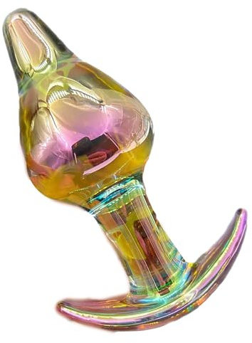 GeRRiT Glas Dildo Butt Plug 5Cm Großer Analplug Kristall Analdildo Sex Toys Anus Dilatator G-Punkt Stimulation Analperlen Masturbation Anal Sexspielzeug für Männer Frauen