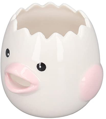 Headerbs Ceramic Egg White Separator, Chicken Mouth Design, Cute Chick Shape, Egg Liquid Separator, Large Capacity, Separates Whites Quickly, Hand Washing Convenient for Yolk