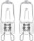 Luz Halógena para Horno G9, 40W, 300 Grados, Bombilla Halógena Regulable, Luz Blanca Cálida, 2800K, Bombilla G9, Bombilla Halógena G9 para Microondas, Luz de Techo, Luz de Gabinete, Paquete de 2