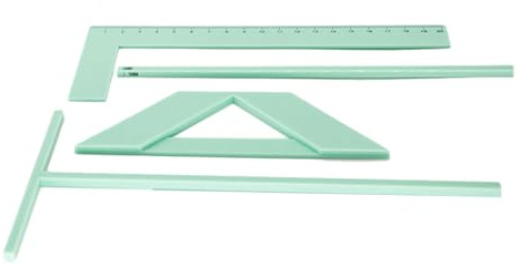 ZHAPEG Righello per rilegatura a L, righello a forma di T, guida spaziatrice, set quadrato per tagliare gli angoli, per album di ritagli