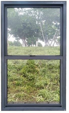 Ventana deslizante vertical de montaje empotrado para cobertizos, gallineros, baño y garajes, grande de 61 cm de ancho (negro ancho x alto 60 x 118 cm), ventanas de casa o ventana de techo de
