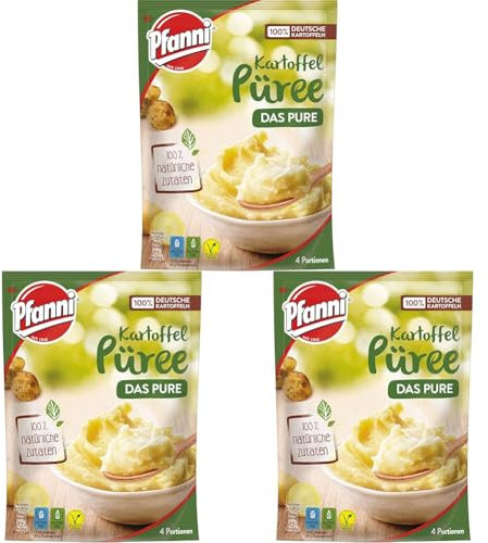 Pfanni Püree 100 % natürlich, 128 g (Packung mit 3)