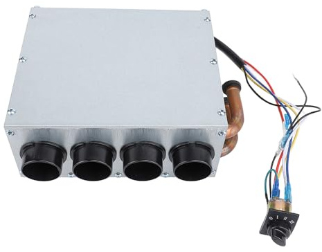 Auto -Underdash -Heizungs -Kit, 12 V Universal Fast Heating Air Deffroster mit 4 Lüftungsschlitzen, 3 -Geschwindigkeitsschalter, Kompakte Größe, für Autos, Wohnmobile,