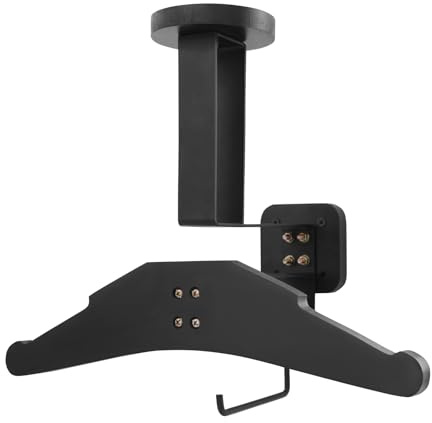 helmhalterung Wand, motorradhelm Halterung, Helm Halterung Wand aus Eisen-Holz-Verbindung, wandmontierbar, für Motorradkleidung