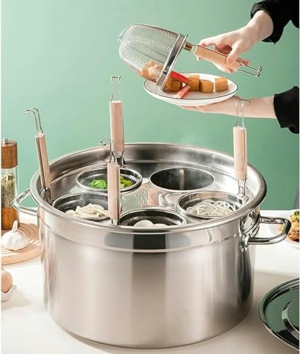 Bollitore per pasta commerciale, pentola multifunzionale, cuocipasta multifunzione, bollitore per pasta commerciale, pentola in acciaio inossidabile con colino, per cucina domestica e ristorante