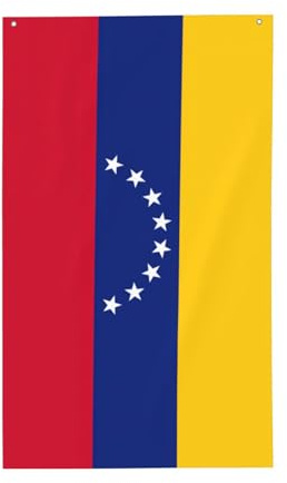 Bandera decorativa de jardín con estampado de bandera de Venezuela, poliéster, impresión viva, lista para vacaciones y fiestas
