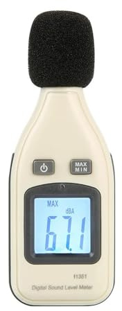 Fonometro, Misuratore di livello sonoro digitale da 30-130 dBA, precisione di 1,5 dB, registratore di decibel, LCD con retroilluminazione automatica