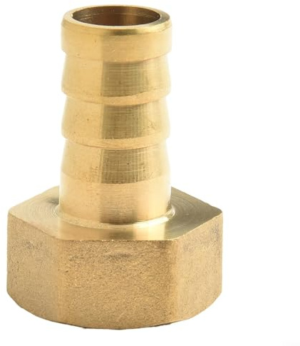 Pumixiy Conector de rosca hembra de latón para manguera de agua de 3/4 pulgadas para riego de jardín, sistema de barril de lluvia con 7 opciones de tamaño (16 mm)