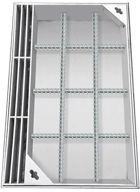 Rainwater Drainage Grate Multifunctional 2-in-1 Design Ideal for Shopping Malls & Scenic Areas Sidewalk Use (70x70x5cm/28x28x2in)