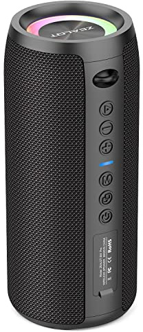 ZEALOT Bluetooth Lautsprecher mit Licht S51 PRO,Musikbox Tragbarer Blueooth Box,40W kraftvoller Stereo,Dual Pairing,AUX-Anschluss,USB,Micro SD/TF, Bluetooth 5.2 und IPX6 wasserdicht