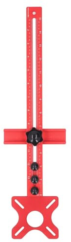 Router Milling Groove Bracket, Wireless Router Circle Jig for Woodworking, Detachable Flip Board with Imperial Scale, Aluminum Alloy Trimming Guide Tool for MDF and Fine Wood, 445m