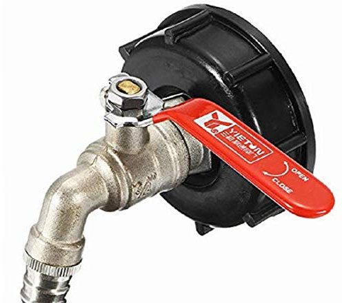 Kugelhahn aus Metall AMS60 133MK3+99, mit Schraubdeckel und Stecker für Behälter, Regentonnen, Zisternen von Gardena/IBC