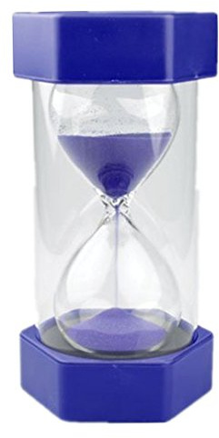 16cm große Größe Sanduhr Sicherheit Fashion 5/10/15/30 Minuten Sanduhr (15 Minuten blau)