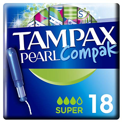 Tampax Compak Pearl Super Stempel mit Applikator aus Kunststoff