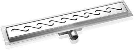 SIENOC Caniveau pour Douche,70cm,Caniveau de Douche en Acier Inox Siphon Sol d'évacuation à Carreler pour Salle de Bain,avec appareil désodorisant et filtre à cheveux