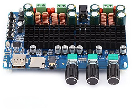 Amplificatore Digitale 2,1 Channel Amplificatore Bluetooth USB TF Input 50W * 2 + 100W Subwoofer BTL 100w Home Amplificatori Stereo per Altoparlanti DC 12V-26V