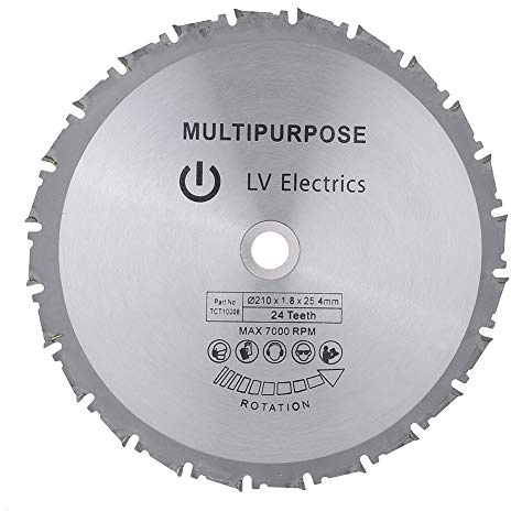 Lama per circolare TCT accessori utensili elettrici lame da Disco da taglio in metallo duro 210 * 25,4 mm per taglio di acciaio alluminio metalli legno