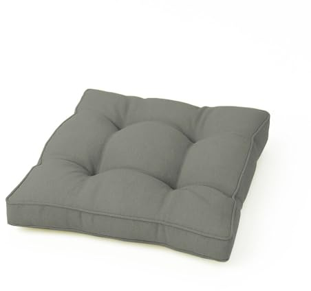 chilly pilley Loungekissen Rattansessel Auflagen Rattanpolster Rattan Lounge Set Gesteppt Sitzkissen Kissen Rückenlehne mit Keder Loungekissen (Sitzkissen 80x60x10, Silber)