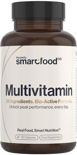 Powerful Multivitamins and Minerals - Multivitamin Tablets for Men & Women - Highly Bioavailable Vitamins & Minerals - 38 Ingredients & Herbal Extracts - 120 Easy to Swallow Capsules - Made in The UK