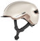 ABUS Urban Helm HUD-Y - mit magnetischem, aufladbarem LED-Rücklicht & Magnetverschluss - cooler Fahrradhelm für den Alltag - für Damen und Herren - Beige Matt, Größe M