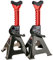 STIX Automotive Equipment Cavalletti di sostegno 3T 3000 kg JS-3T con protezione in gomma (2 pezzi x 3 tonnellate con gomma)