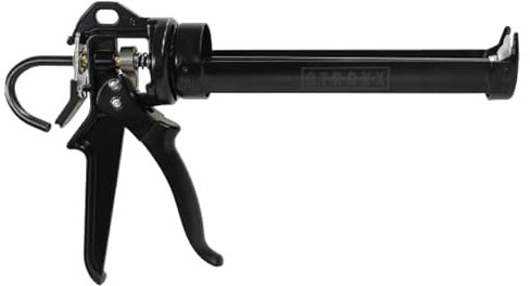 STROXX® Kartuschenpistole 310ml |Tropffrei| Kartuschenpresse | Silikonspritze | für Dicht- und Klebstoffkartuschen | zum Einfachen Versiegeln für Silikon, Acryl und Montagekleber