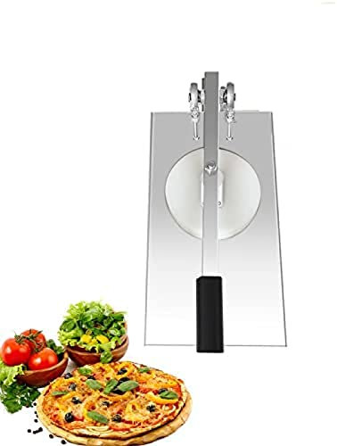 Manuelle Pizzateigpresse Edelstahl Pizzapresse Max 9,5'' Home Tortilla Gebäckpresse Maschine Für Pizza, Tortilla, Dosa, Silber,Baifantastic11