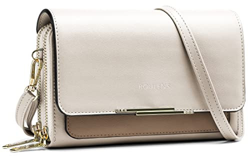 Roulens Klein Handy Umhängetasche,Damen Kleine Umhängetasche,PU Leder Crossbody Schultertasche Reisepass Handytasche mit Kartenschlitz Verstellbar Abnehmbar Schultergurt