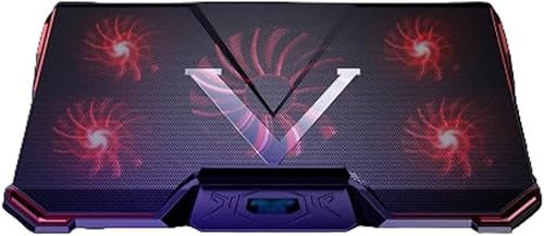 Base Refrigeradora Portatil Enfriador de Portátil Almohadilla De Refrigeración Para Portátiles Y Portátiles Con 5 Ventiladores A 2100 RPM Refrigerador LED Para Portátiles De 12-17 Base Refrigeradora